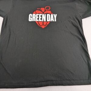 Green Day Band Cinderblock Black Ter Heart Shaped Grenade Logo 2XL 0425001